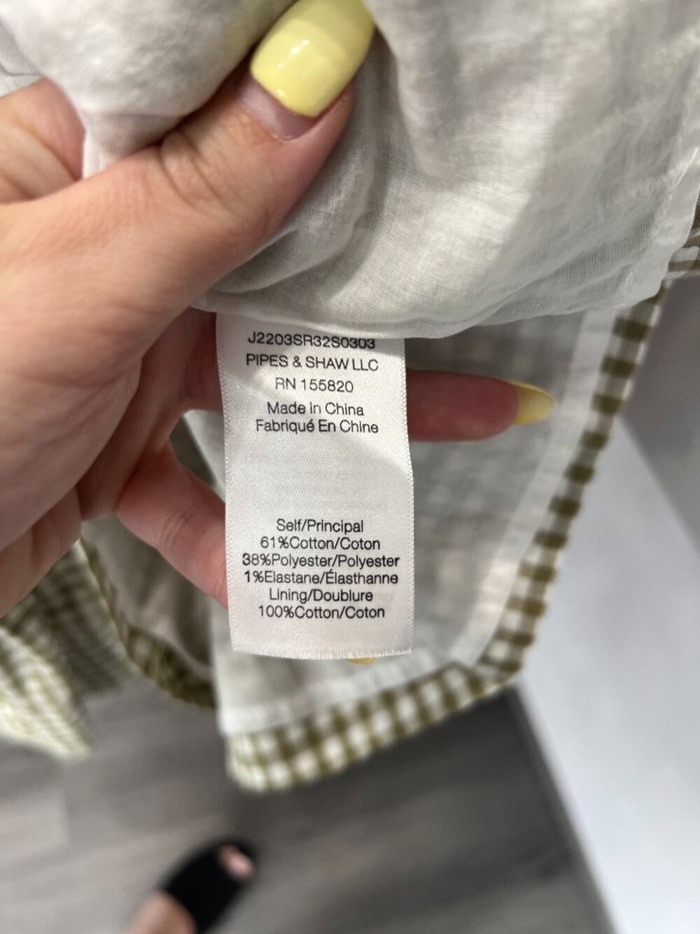$298 Veronica Beard Green White Plaid Smocked Mini Cotton Aloya Dress size M - Picture 8 of 8